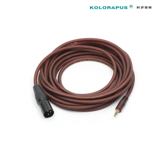 Kolorapus Cable de audio XLR macho a conector auxiliar macho 3,5 para instrumento, guitarra, mezclador, amplificador, bajo